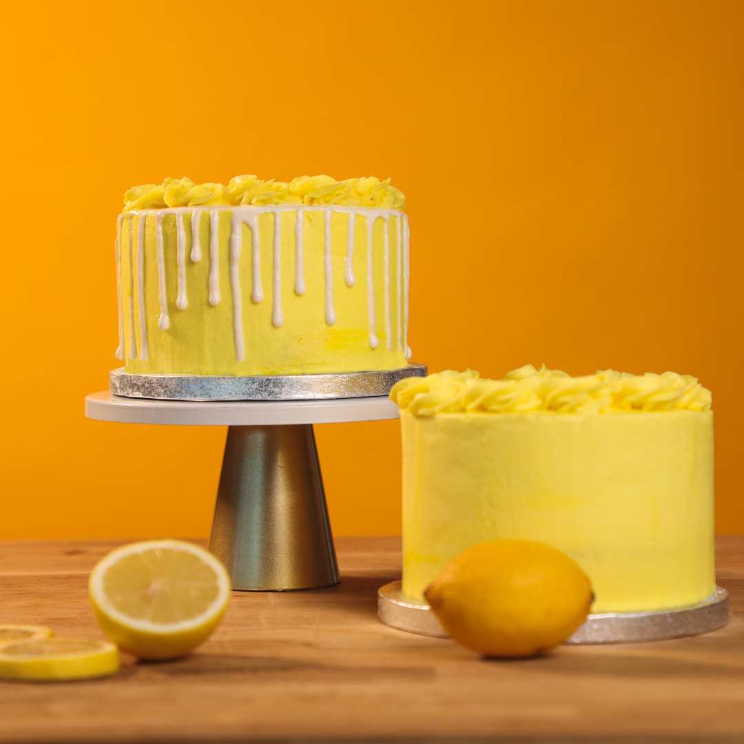Lemon Diabetic Friendly Sugar Free Birthday Cake with a lemon drizzle