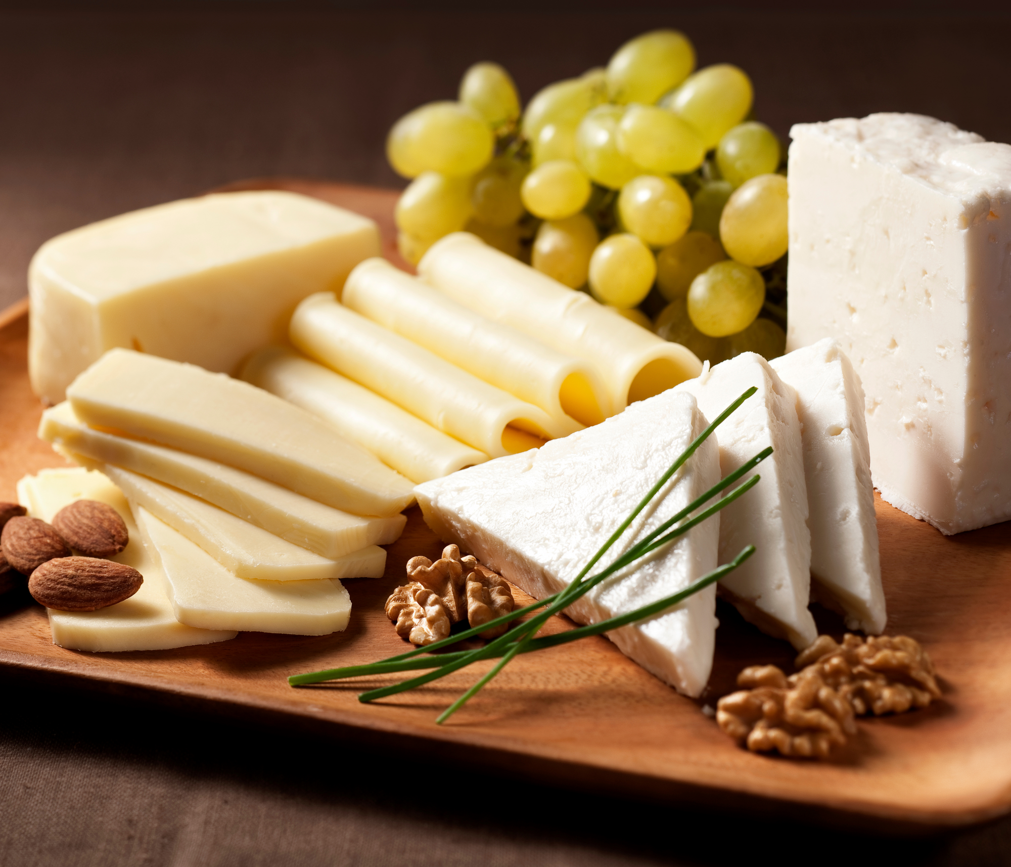 various types of cheeses