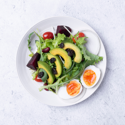 An image of keto crepes with overlaying text -stay low carb for the longterm