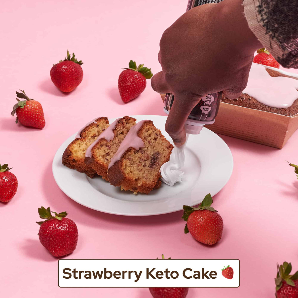 A person is slicing a Summer Loaves Bundle, a delicious keto loaf perfect for tea-time trio, while keeping your carb intake in check with just 3g Net Carbs per 100g from No Guilt Bakes.